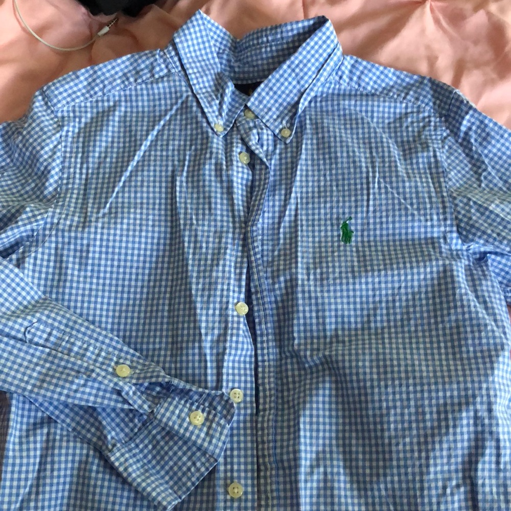 Boys Size Medium Ralph Lauren Long Sleeve Button